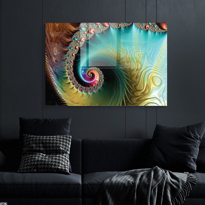 Wallity Cuadro Decorativo de Vidrio Templado Multicolor 30 x 45 cm